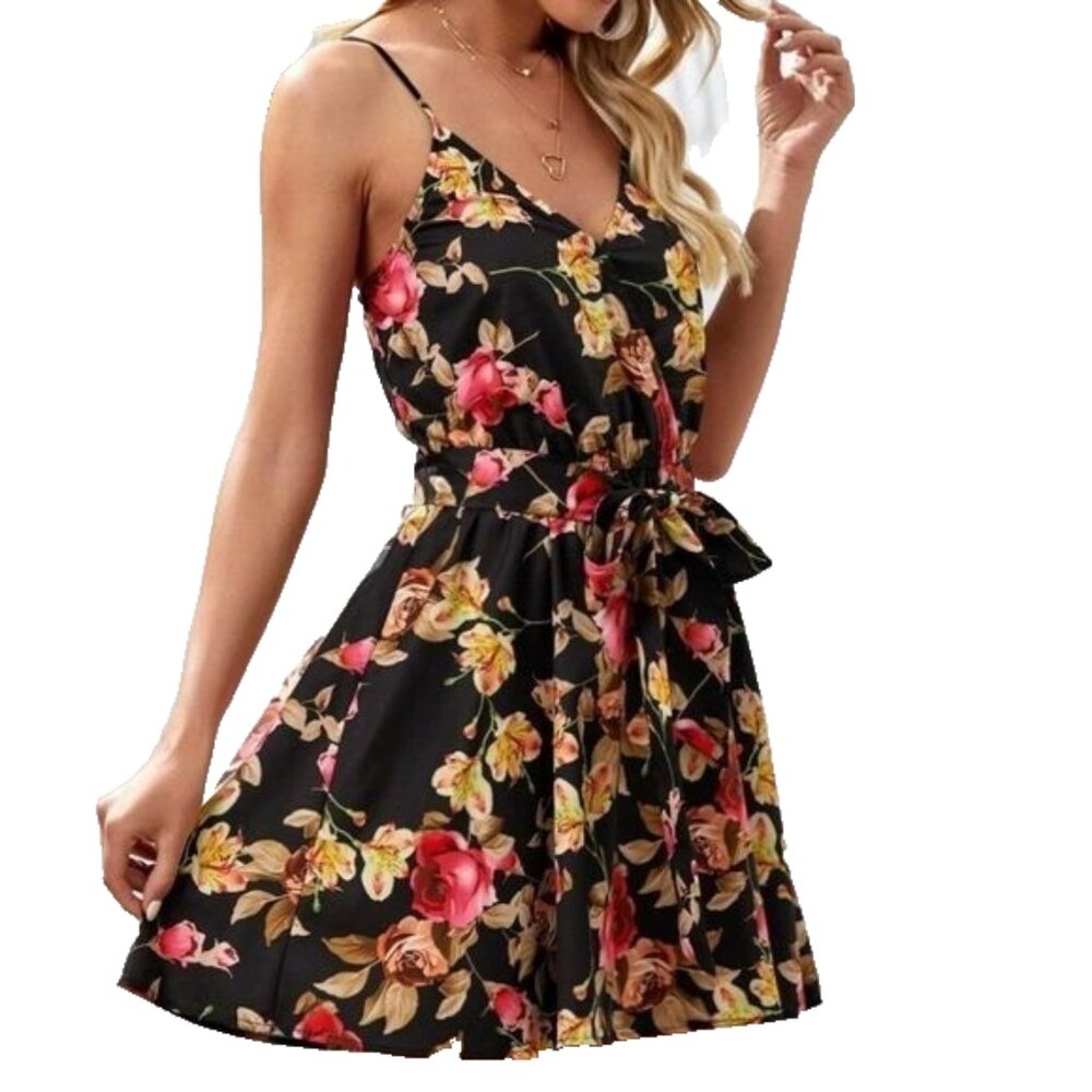 Fit & Flare Skater Mini Floral Cami‎ Dress Cottagecore Prairie Feminine Summer